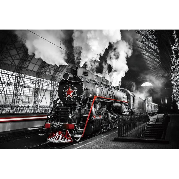 Glastavla - Locomotive - 120x80 cm