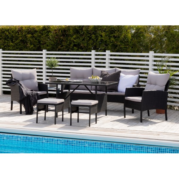 Groupe de salon Knock - Noir/gris Groupe de salon Knock - Noir/gris