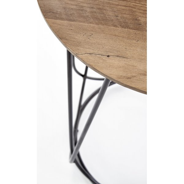 Bobby sidobord Ø40 cm - Valnöt/svart Bobby sidobord Ø40 cm - Valnöt/svart