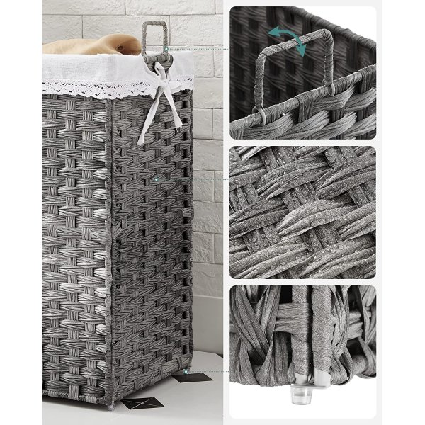 Henrietta tvättkorg 90 l - Grå Henrietta tvättkorg 90 l - Grå