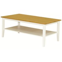 Elise soffbord 130 - Vit/ek Elise soffbord 130 - Vit/ek