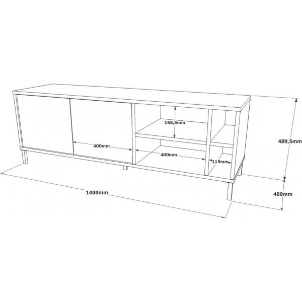 Luvio TV-b�nk 8 - Ek/svart