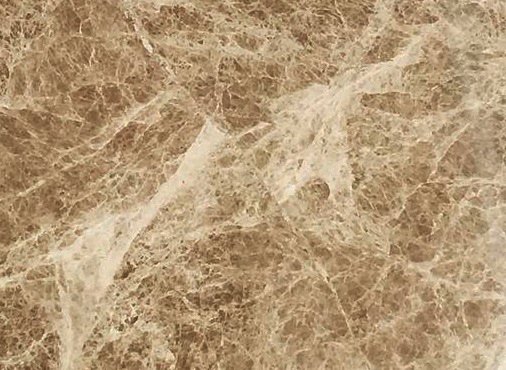 Heritage Keukeneiland met marmeren blad - Wit frame / Lichtbruin Emprador marmer