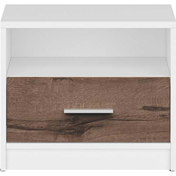 Nepo Plus sngbord - Vit/mrk ek