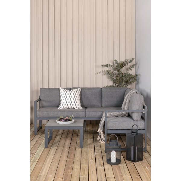 Salvador hörnsoffgrupp - Svart/grå Salvador hörnsoffgrupp - Svart/grå