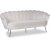 Kingsley 3-sits soffa i sammet - gråbeige / krom + Fläckborttagare för möbler