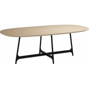 Ooid matbord 220 x 110 cm - Ekfanér/svart