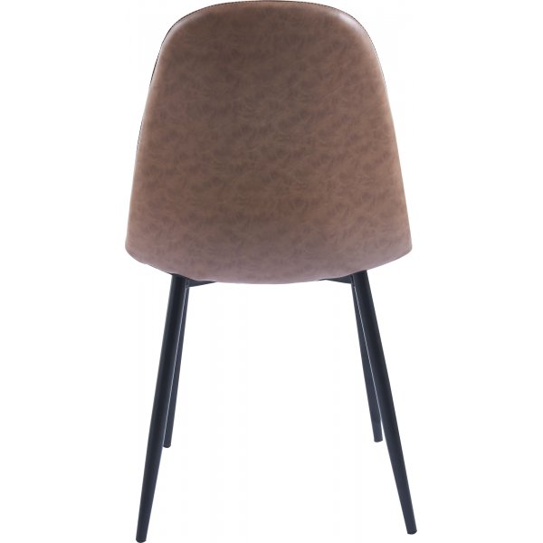 Bruine stoel met lederlook Bruine stoel met lederlook