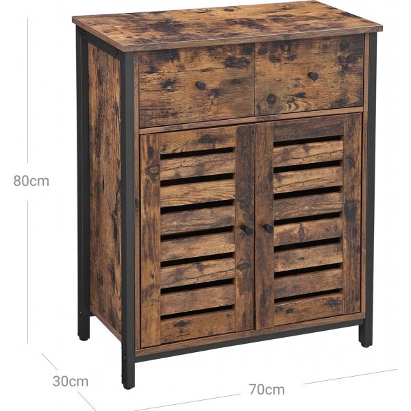 Armoire  tiroirs Vilgot - Marron/noir