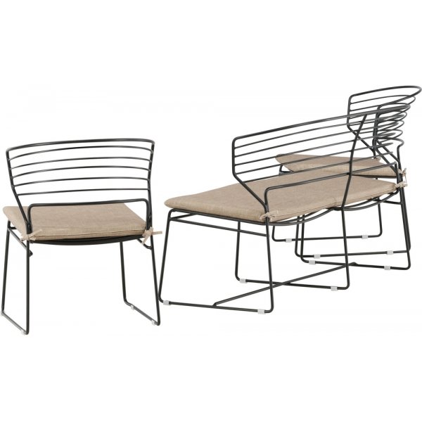 Groupe de canapés Milano - Noir/Beige sable Groupe de canapés Milano - Noir/Beige sable