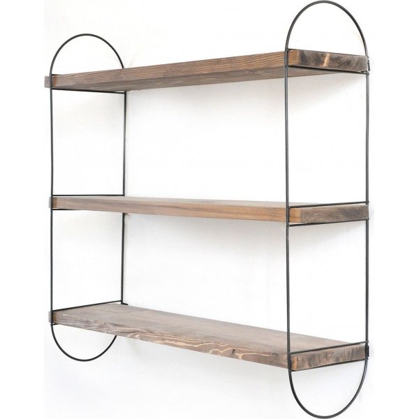 Walter wandplank 41 - Walnoot/zwart Walter wandplank 41 - Walnoot/zwart