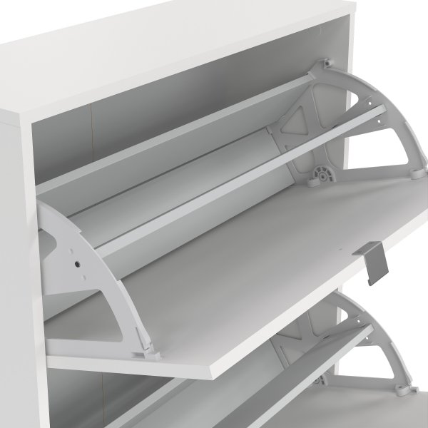 Skoskåp med tre luckor - Vit Skoskåp med tre luckor - Vit