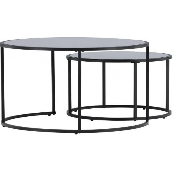 Twin soffbord Ø79/59,5 cm - Svart Twin soffbord Ø79/59,5 cm - Svart