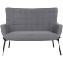 Glasgow 2-sits soffa - Gr/svart