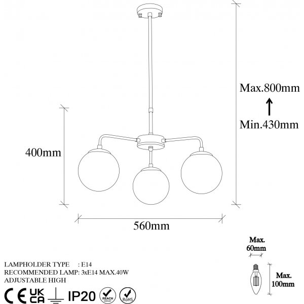 Plafonnier Wire 10995 - Vintage/blanc