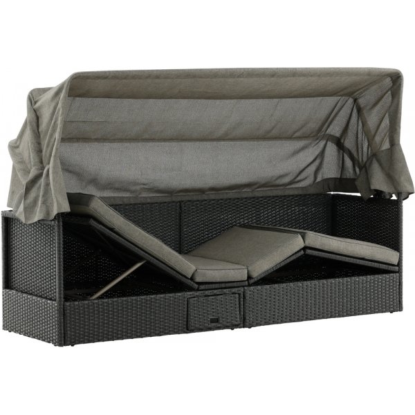 Nopy solsäng - Svart/Grå Nopy solsäng - Svart/Grå