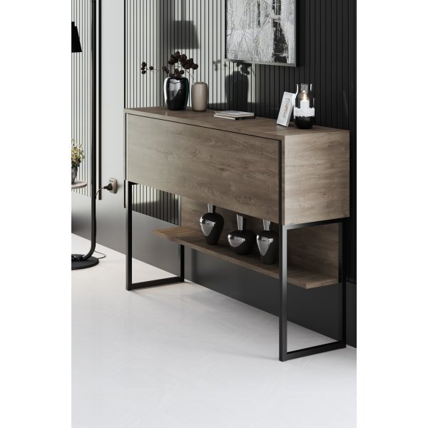 Table relief Lux 120 x 30 cm - Noyer/noir Table relief Lux 120 x 30 cm - Noyer/noir