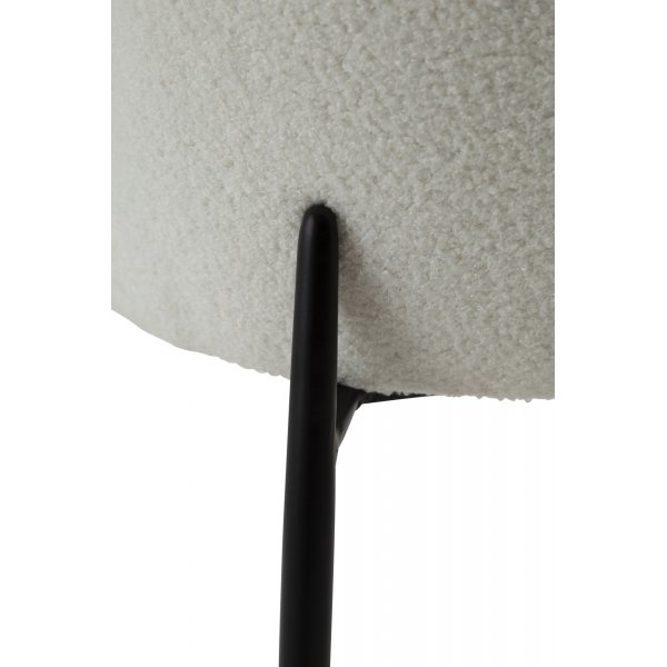 Chaise de salle  manger Glam - Snow boucl/noir