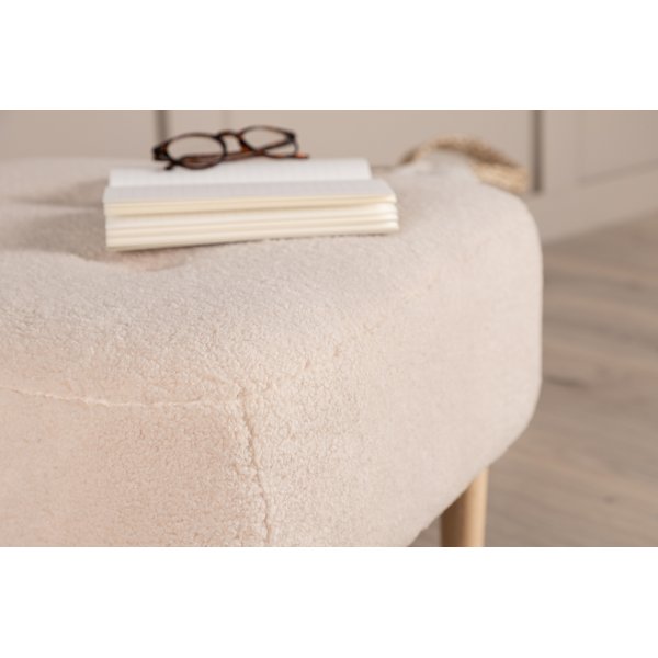 Salina sittpuff - Vit fleece Salina sittpuff - Vit fleece