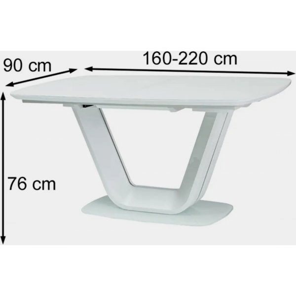 Bumbi matbord 160-220 cm - Vit Bumbi matbord 160-220 cm - Vit