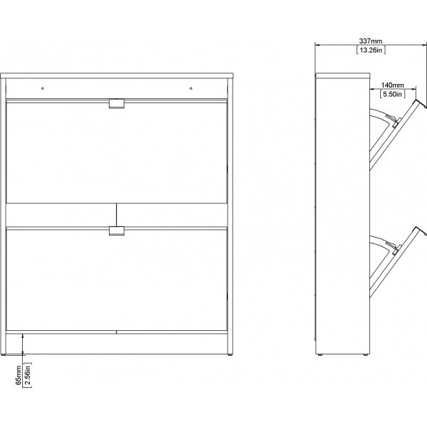 Shoes skoskåp med 2 fack - Svart Shoes skoskåp med 2 fack - Svart