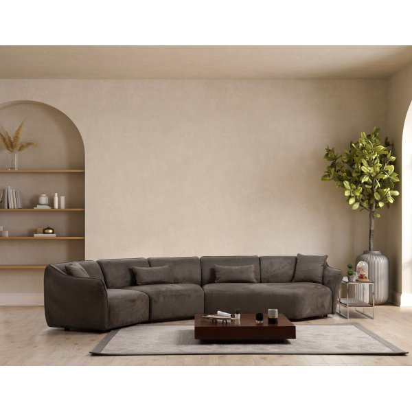 Mentis hoekbank 360 cm - Bruin Mentis hoekbank 360 cm - Bruin