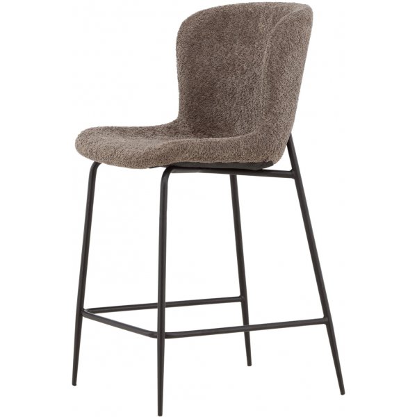 Tabouret de bar Modesto - Boucle marron