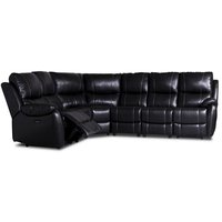 Enjoy Chicago hörnsoffa 6-sits med El-Recliner - Svart microfiber Enjoy Chicago hörnsoffa 6-sits med El-Recliner - Svart microfiber