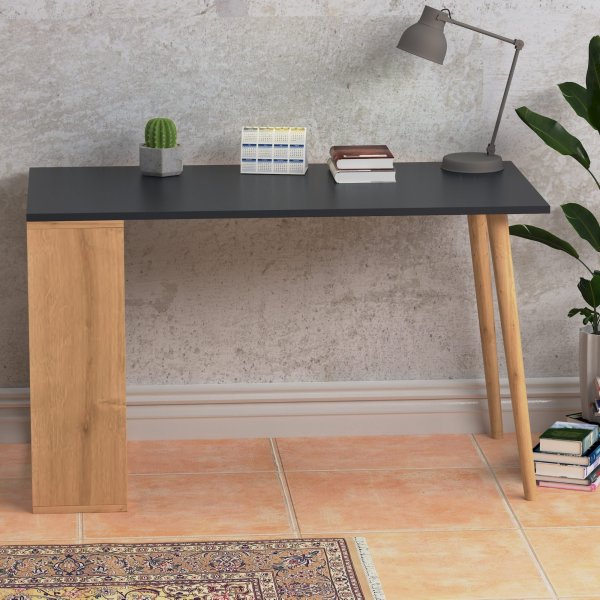 Sally skrivbord 120x60 cm - Antracit/ek Sally skrivbord 120x60 cm - Antracit/ek