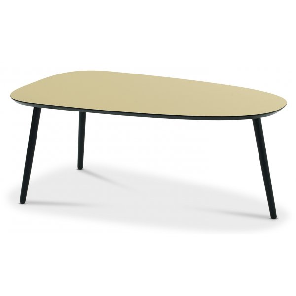Beat droppformat soffbord 120 cm - Mssing/Svart