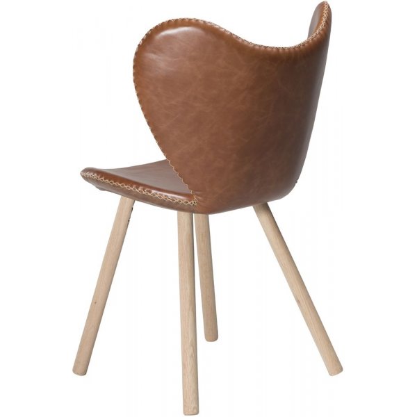 Butterfly matstol - Ljusbrunt l�der / Ljus ek