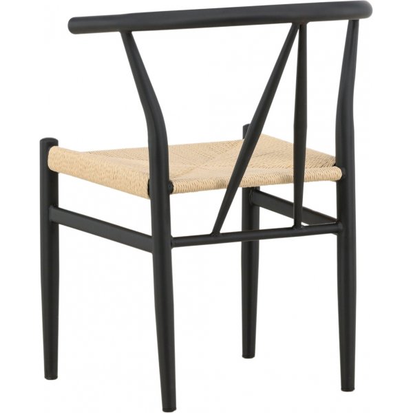 Chaise de salle à manger Alfons - Beige/noir Chaise de salle à manger Alfons - Beige/noir