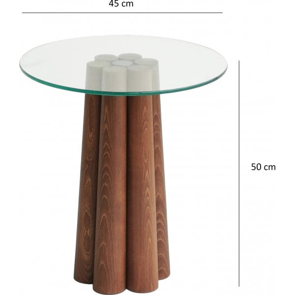 Table basse Pianeta 45 cm - Noyer