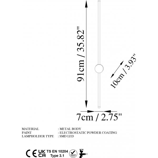 Glavo wandlamp 2 - Wit