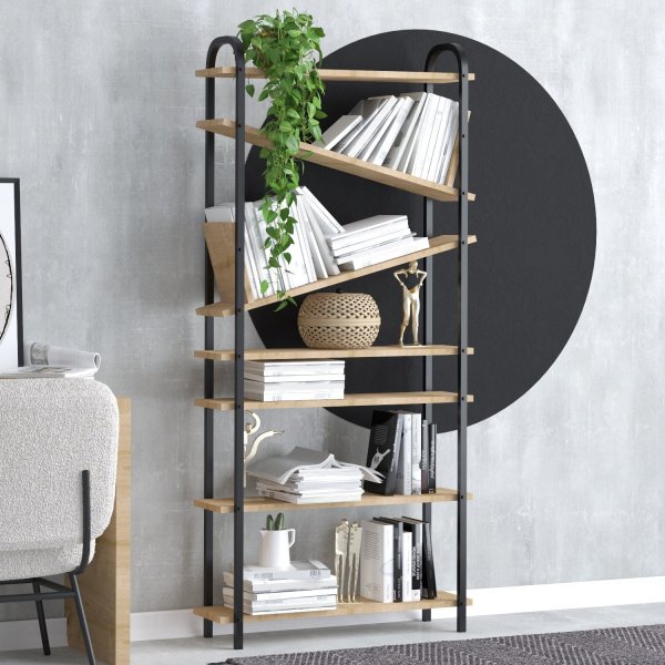 Verso bokhylla Ek/svart Verso bokhylla Ek/svart