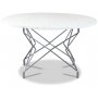 Terrazzo runt soffbord  80 cm - Bianco Terrazzo & underrede Star krom