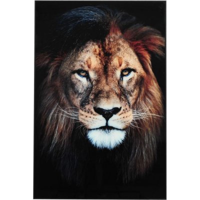 Glastavla - Lion dark - 80x120 cm