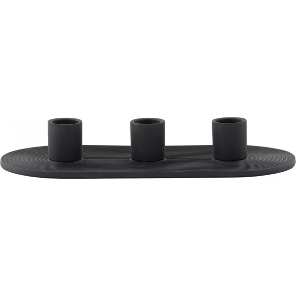Dian ljusstake 24 x 10,5 x 4 cm - Svart