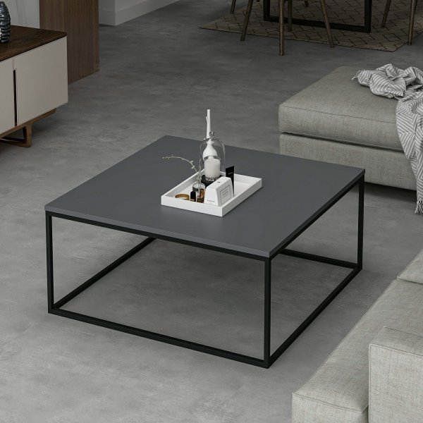 Table basse Loni 90 x 90 cm - Anthracite