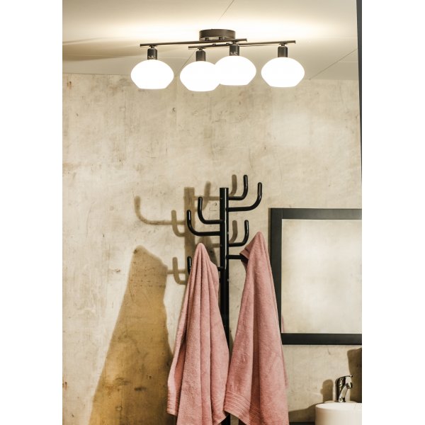 Elba plafond - Svart/Opalvit