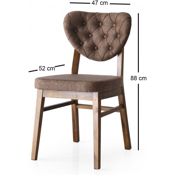 Elma matstol 2-pack - Brun Elma matstol 2-pack - Brun