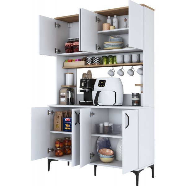 Jeriko köksskåp 176 - Vit/valnöt Jeriko köksskåp 176 - Vit/valnöt