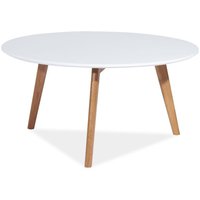 Soffbord i träek Köp online hos trendrum.se Designa soffbord ovalt Vit Krom 1490 kr Trendrum.se