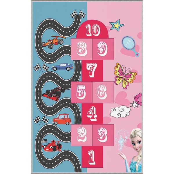 Hermitage 518 hallmatta 100 x 150 cm - Rosa/blå Hermitage 518 hallmatta 100 x 150 cm - Rosa/blå