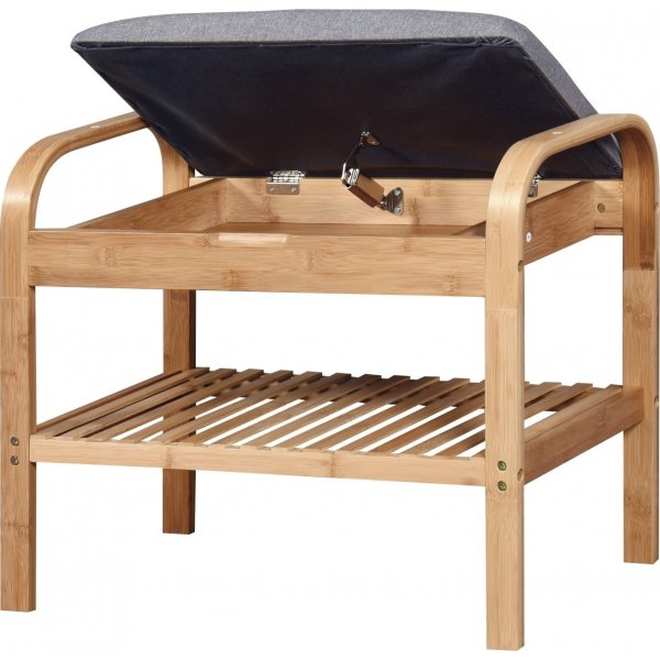 Bank met verborgen opbergruimte - Grijs