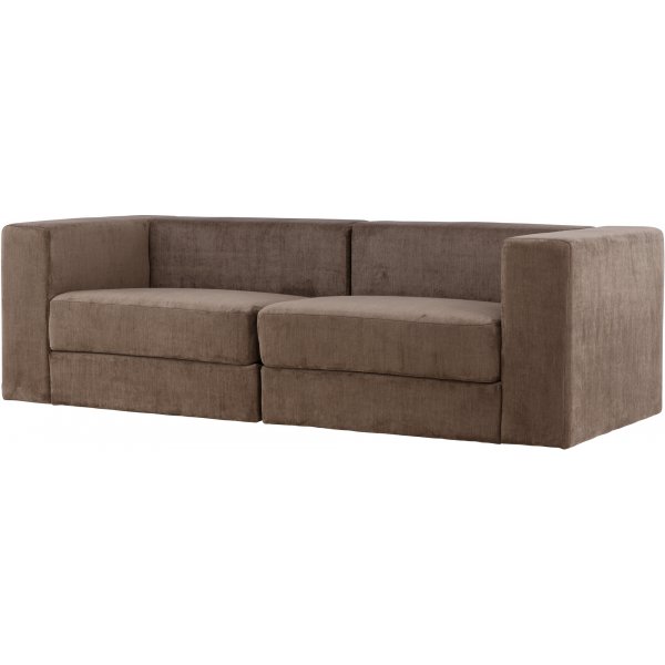 Lumi 3-sits soffa - Brun linne Lumi 3-sits soffa - Brun linne