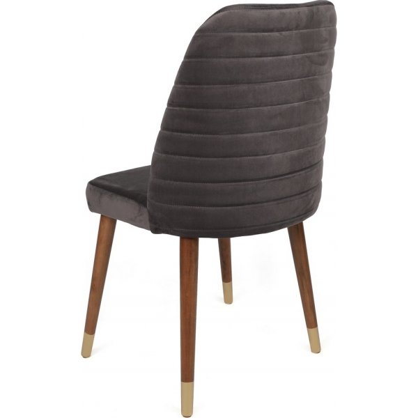 Ensemble de chaises de salle à manger Hugo - Anthracite/noyer/or Ensemble de chaises de salle à manger Hugo - Anthracite/noyer/or