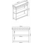 Table console Zumrut 102 x 32 cm - Blanc/or