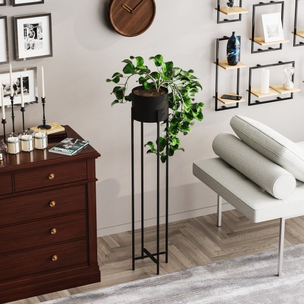 Plato 24 kruka - Svart