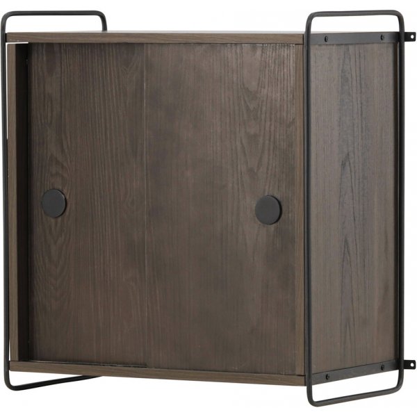 Paris wandkast 68 x 60 cm - Zwart/Mocca